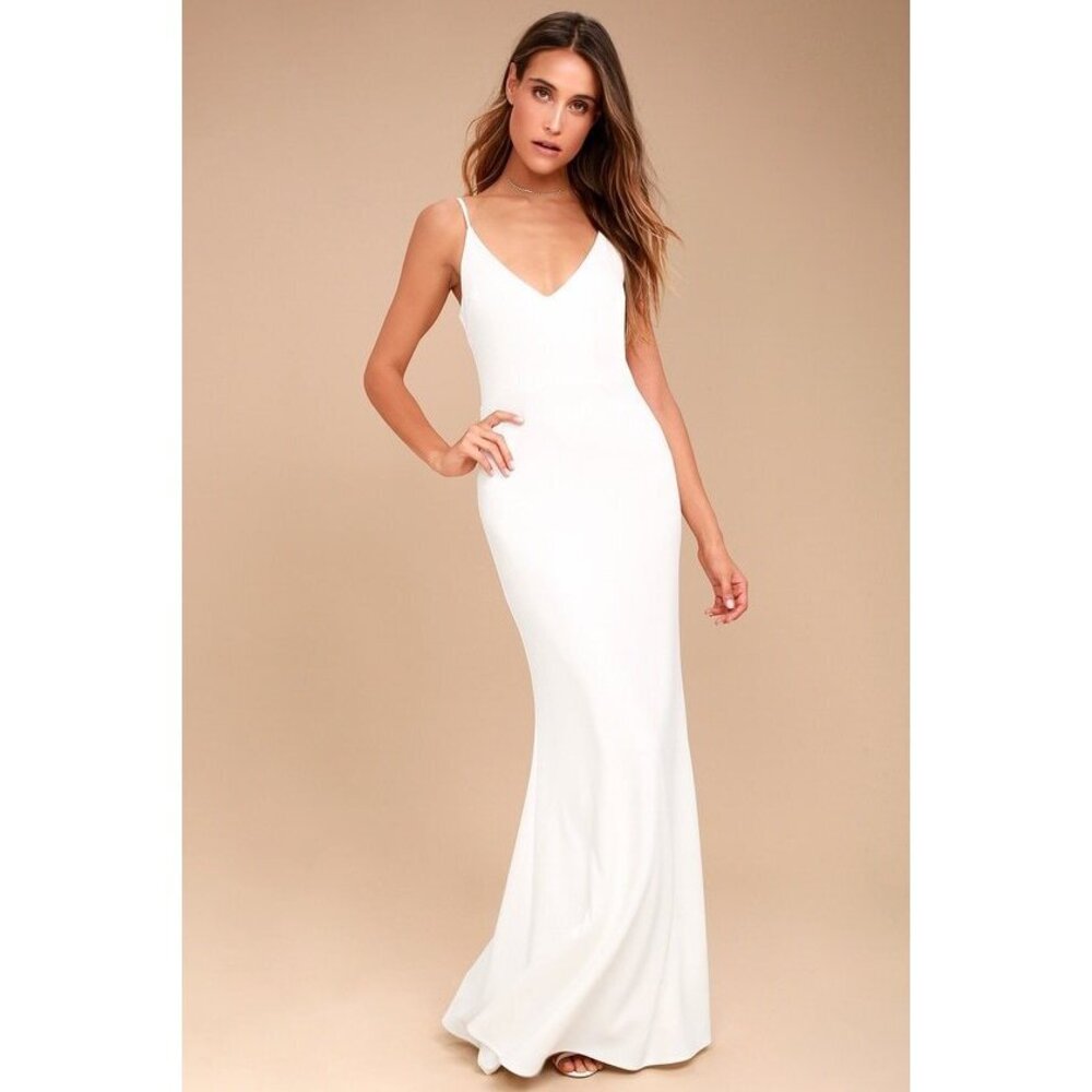 Lulus Infinite Glory White Maxi Dress - Size S
